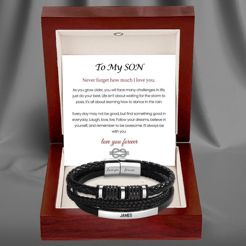 To My Son - Forever Together Name Bracelet