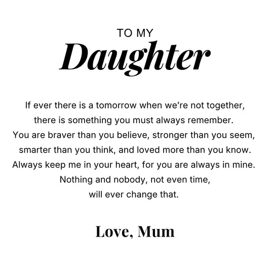 To My Daughter - Infinity Heart Name Bracelet