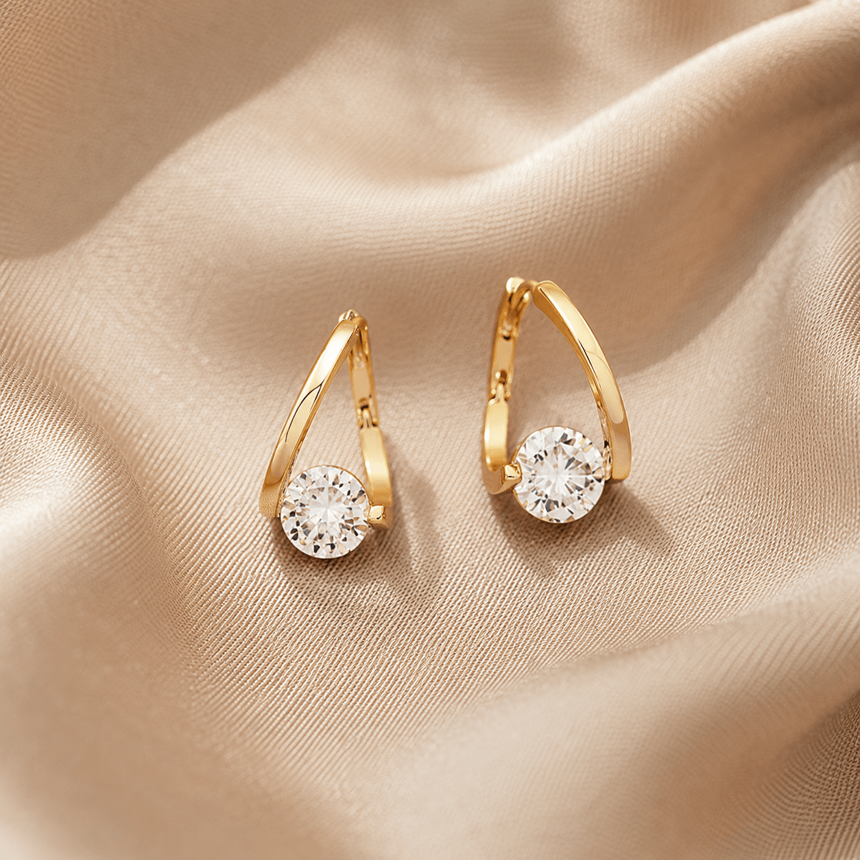 Diamond Round Stud Earrings