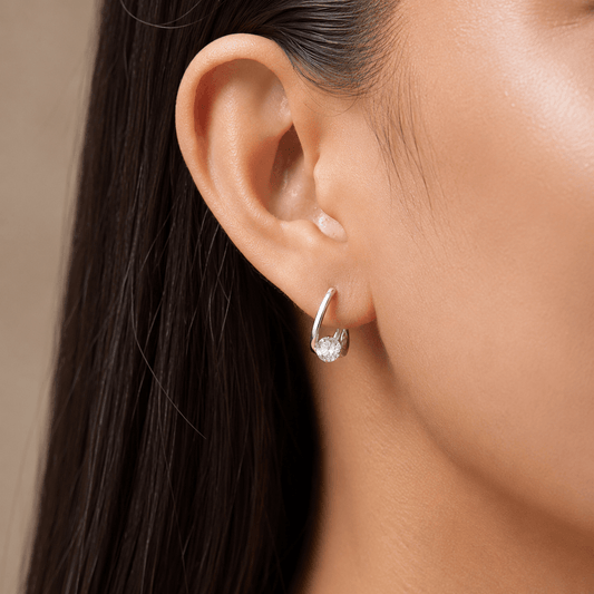 Diamond Round Stud Earrings