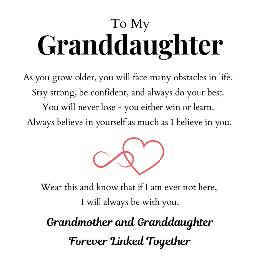To My Granddaughter - Infinity Heart Bracelet