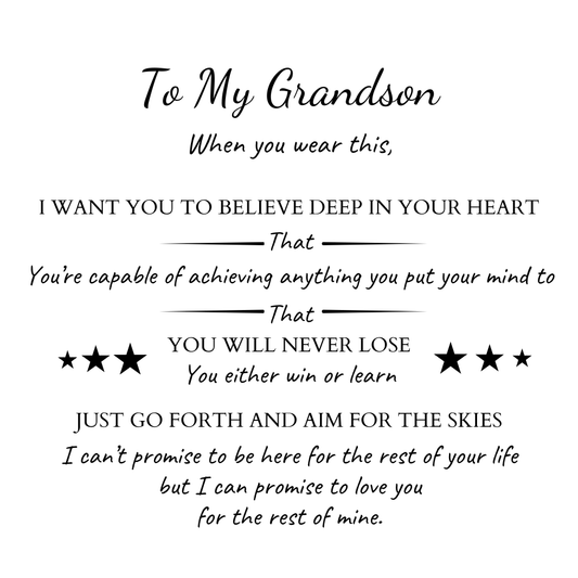 To My Grandson - Forever Linked Together Braided Leather Bracelet