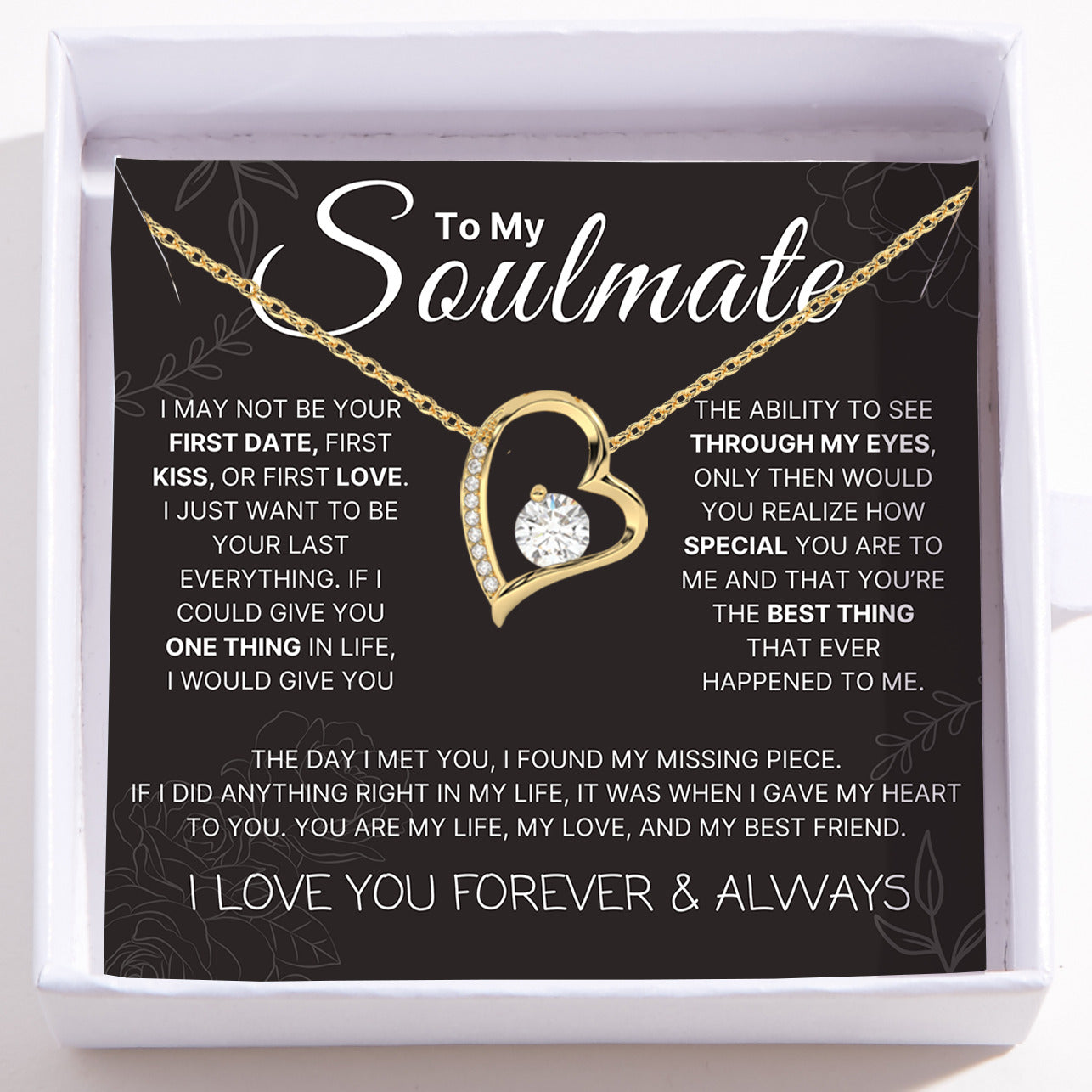 Love Heart Necklace For Soulmate - The Day I Met You