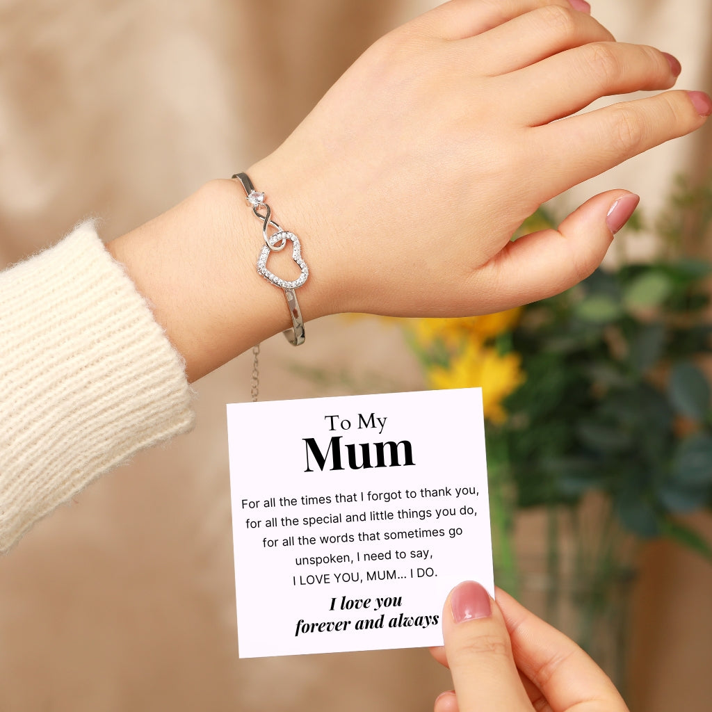 Infinity Heart Bracelet For Mum