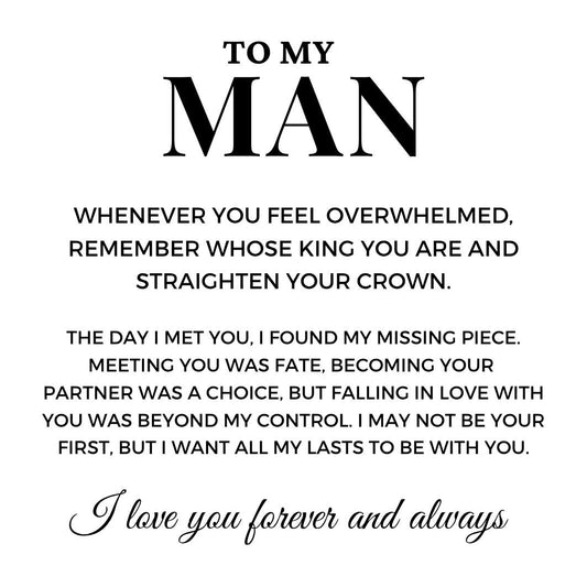 To My Man - 'Love You Forever' Personalised Name Bracelet