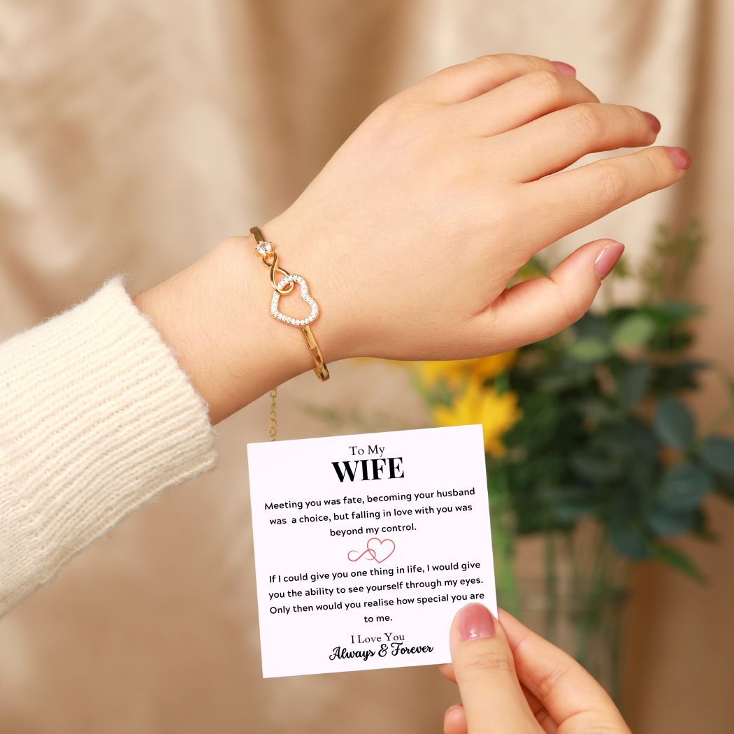 To My Wife - Infinity Heart Bracelet