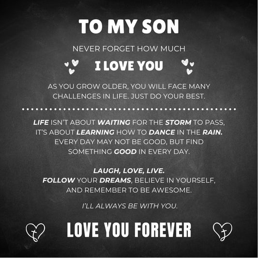 To My Son – ‘Love You Forever’ Personalised Name Bracelet
