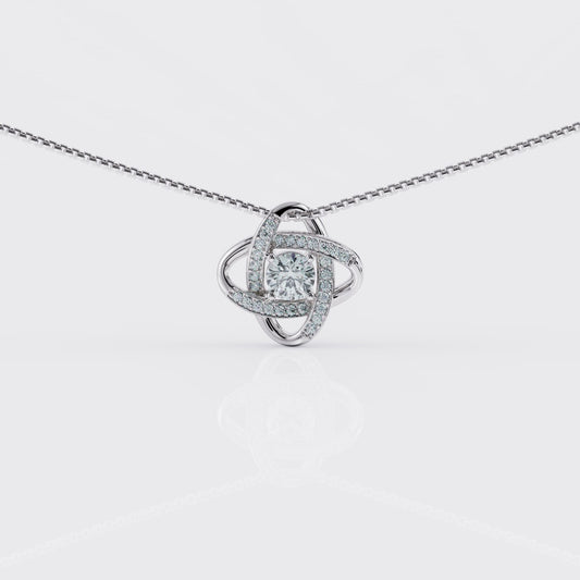 To My Daughter-In-Law - Love Knot Necklace - Daughter-In-Heart