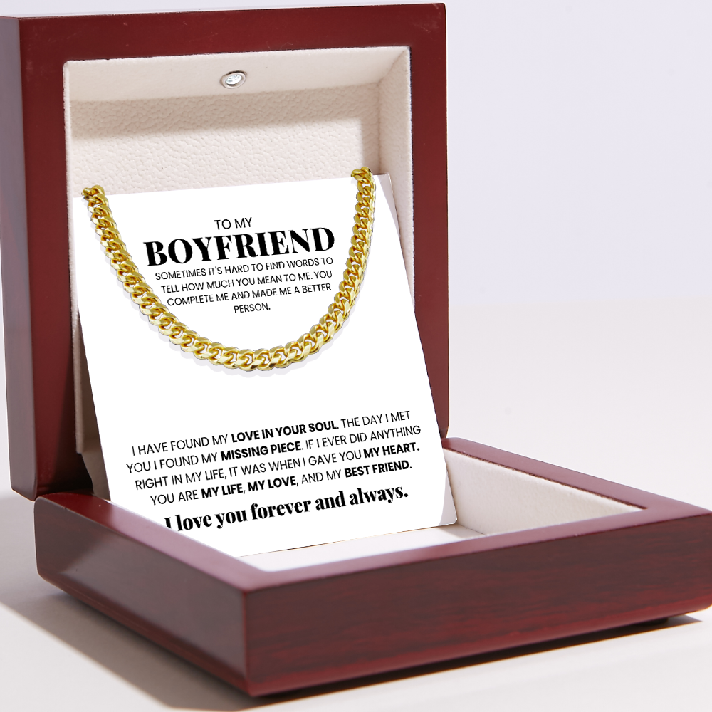 To My Boyfriend - Cuban Link Chain - My Life, My Love, My Bestfriend
