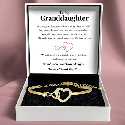 To My Granddaughter - Infinity Heart Bracelet