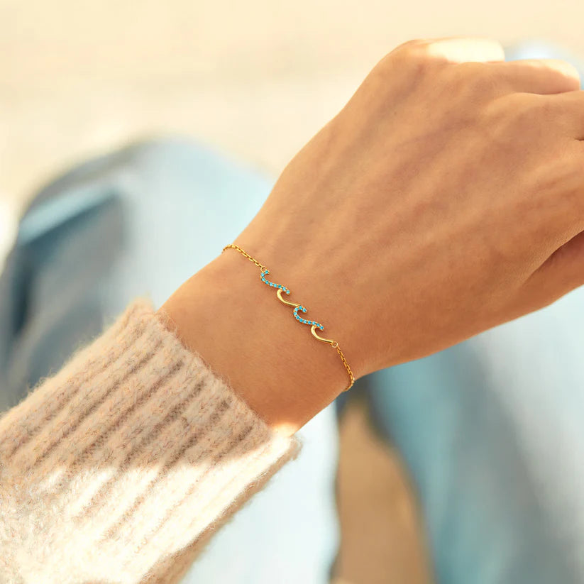 To My Bestie - Triple Wave Friendship Matching Bracelet