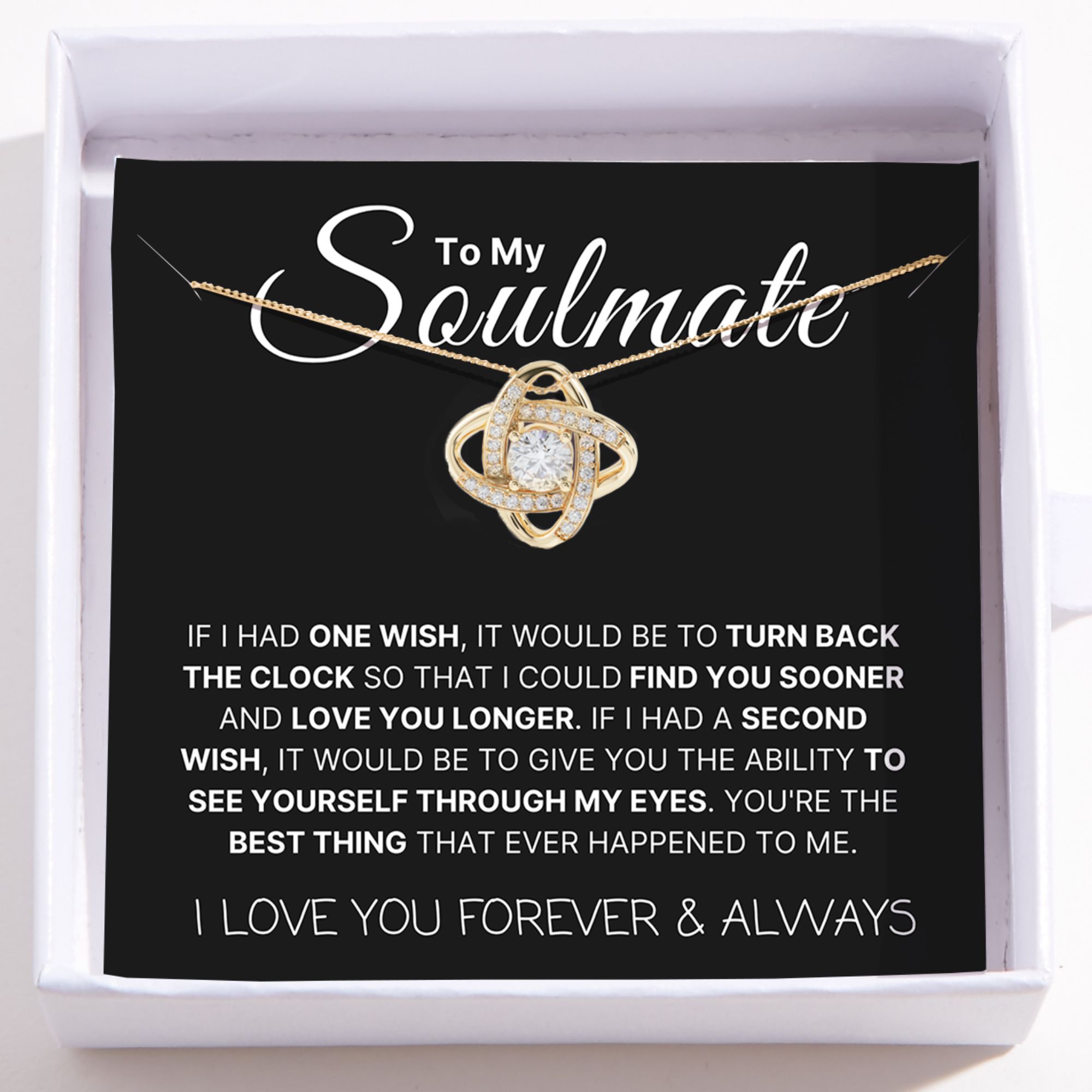 Love Knot Necklace For Soulmate - Find You Sooner And Love You Longer