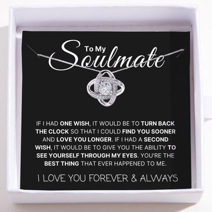 Love Knot Necklace For Soulmate - Find You Sooner And Love You Longer