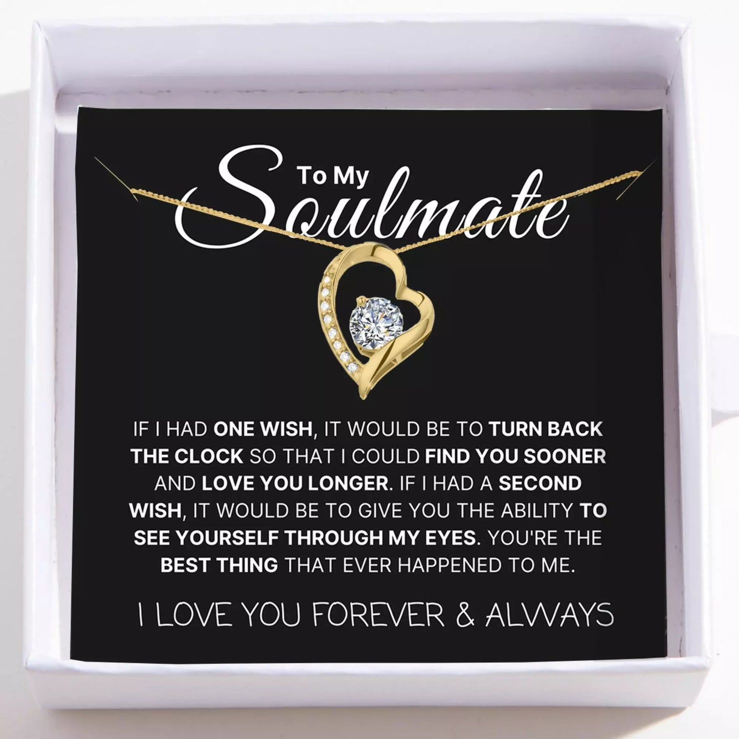 Love Heart Necklace For Soulmate - Find You Sooner And Love You Longer