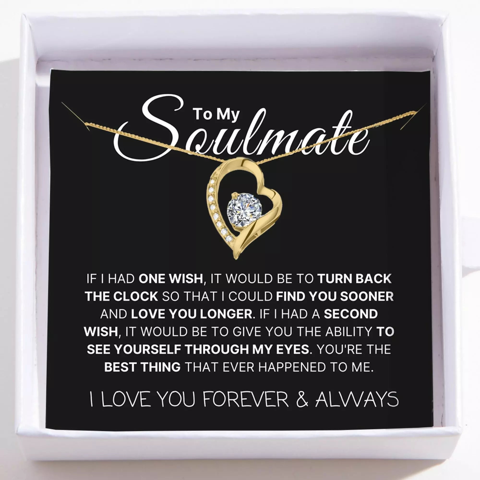 Love Heart Necklace For Soulmate - Find You Sooner And Love You Longer