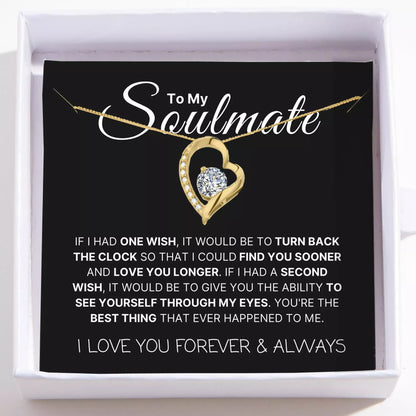 Love Heart Necklace For Soulmate - Find You Sooner And Love You Longer