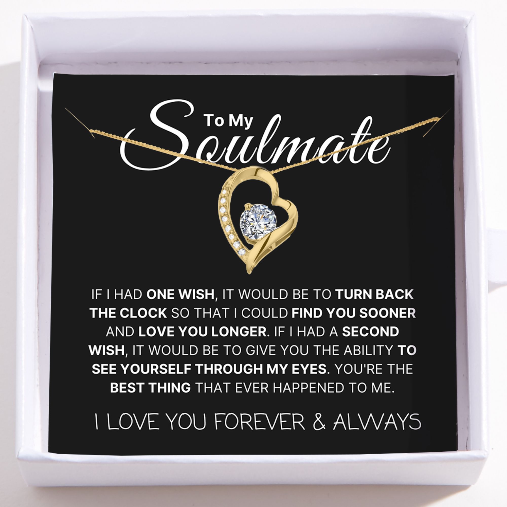 Love Heart Necklace For Soulmate - Find You Sooner And Love You Longer