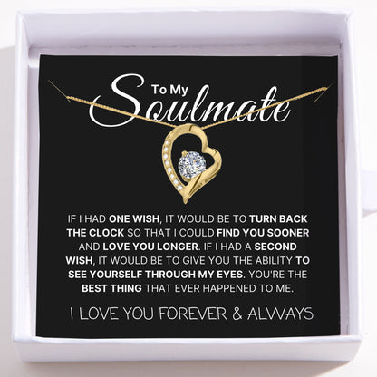 Love Heart Necklace For Soulmate - Find You Sooner And Love You Longer