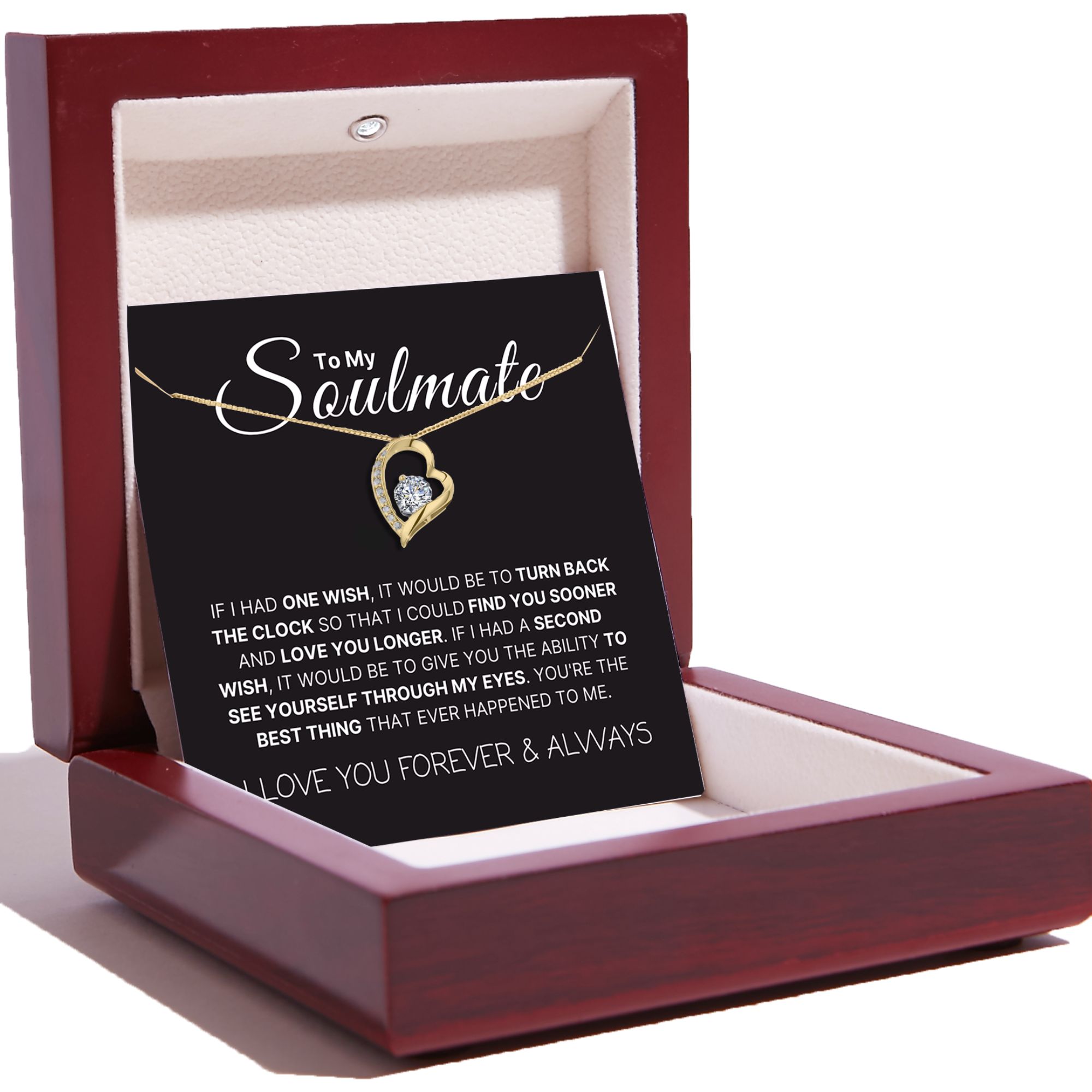 Love Heart Necklace For Soulmate - Find You Sooner And Love You Longer