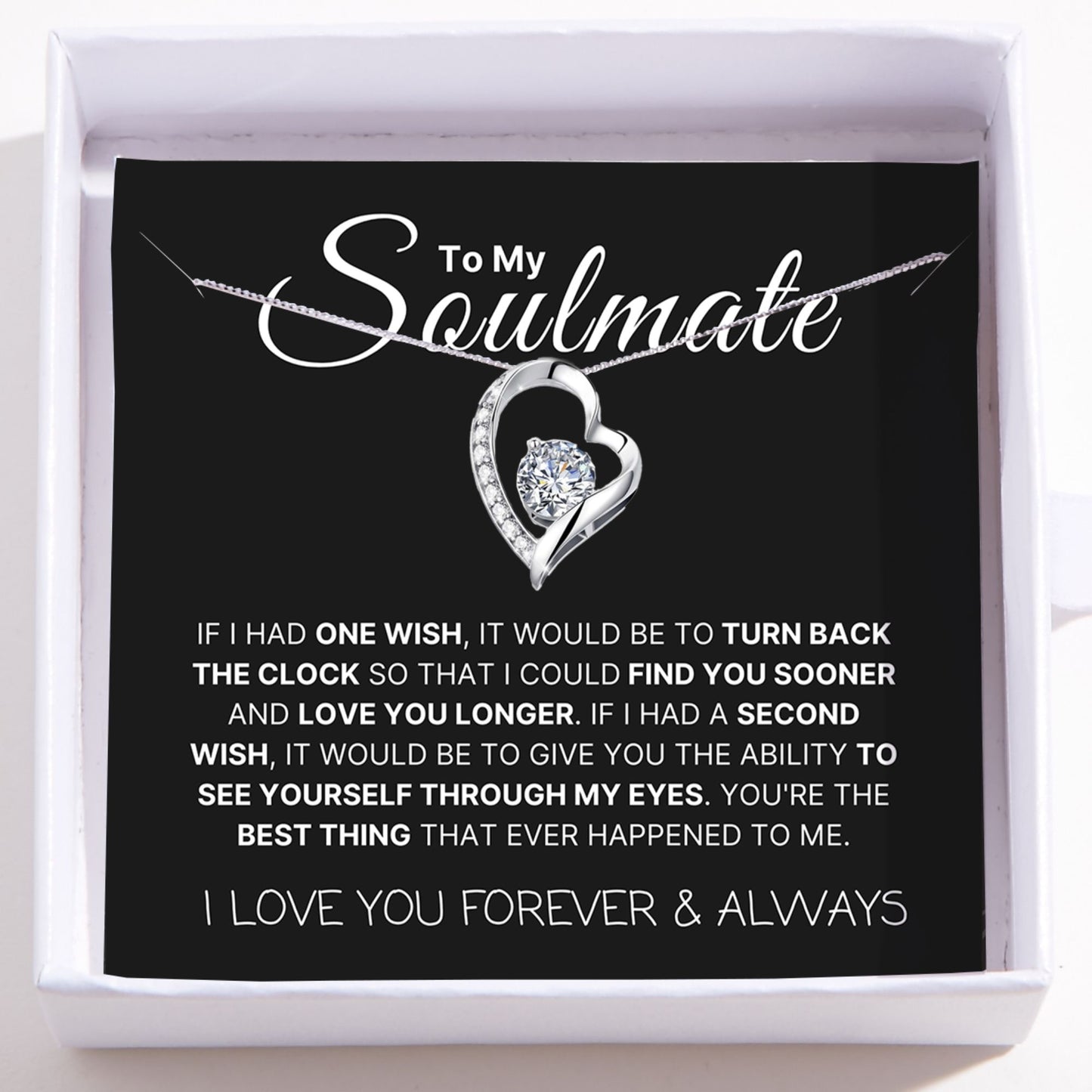 Love Heart Necklace For Soulmate - Find You Sooner And Love You Longer