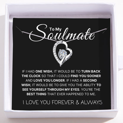 Love Heart Necklace For Soulmate - Find You Sooner And Love You Longer