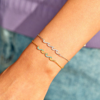 To My Sister - Triple Wave Friendship Matching Bracelet