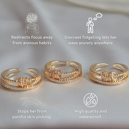 To My Daughter - Fidget Ring - 925 Sterling Silver