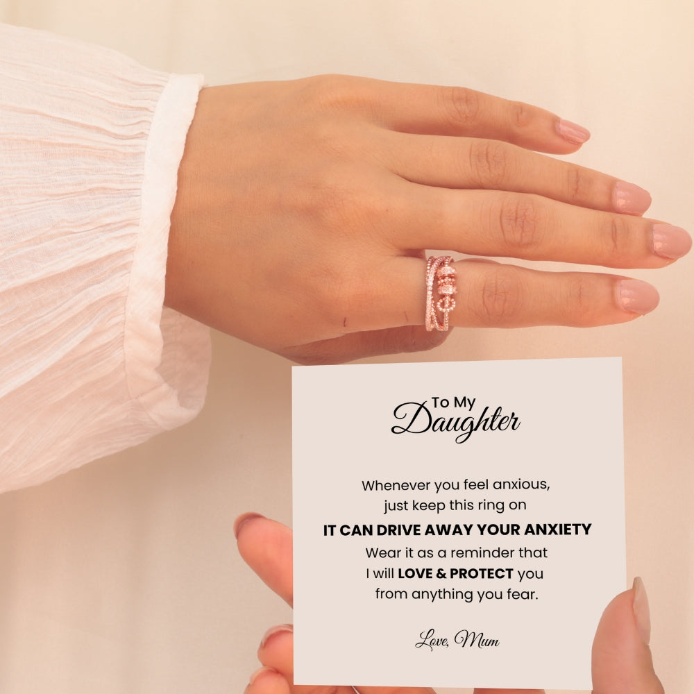 To My Daughter - Fidget Ring - 925 Sterling Silver