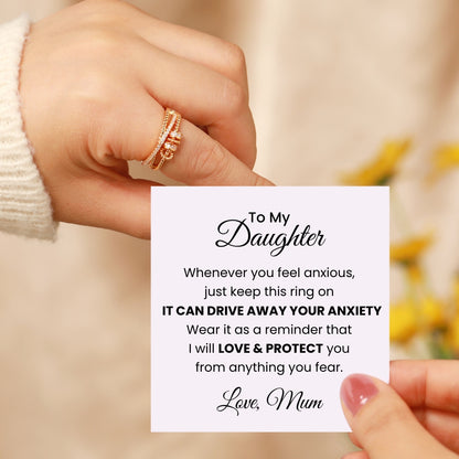 To My Daughter - Fidget Ring - 925 Sterling Silver