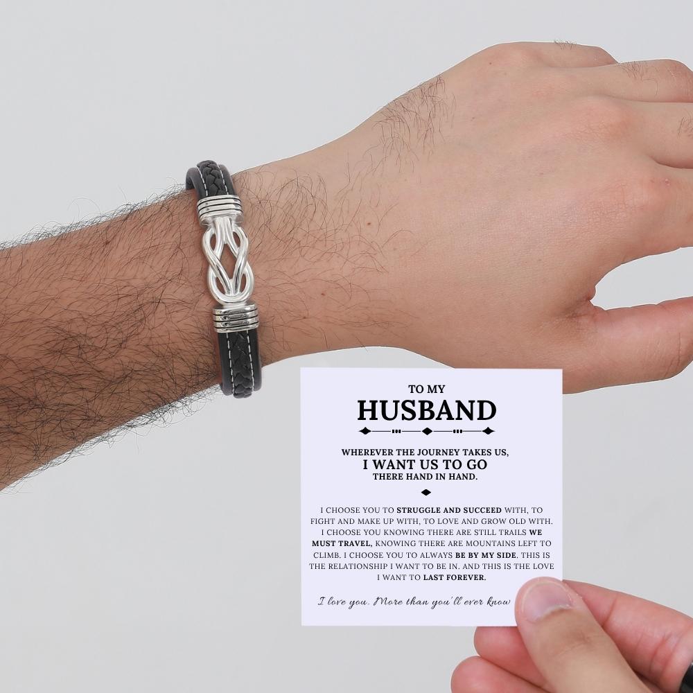 To My Husband - Infinite Love Personalised Name Bracelet