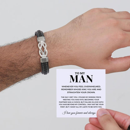 To My Man - Infinite Love Personalised Name Bracelet