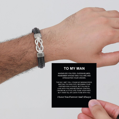 To My Man - Infinite Love Personalised Name Bracelet