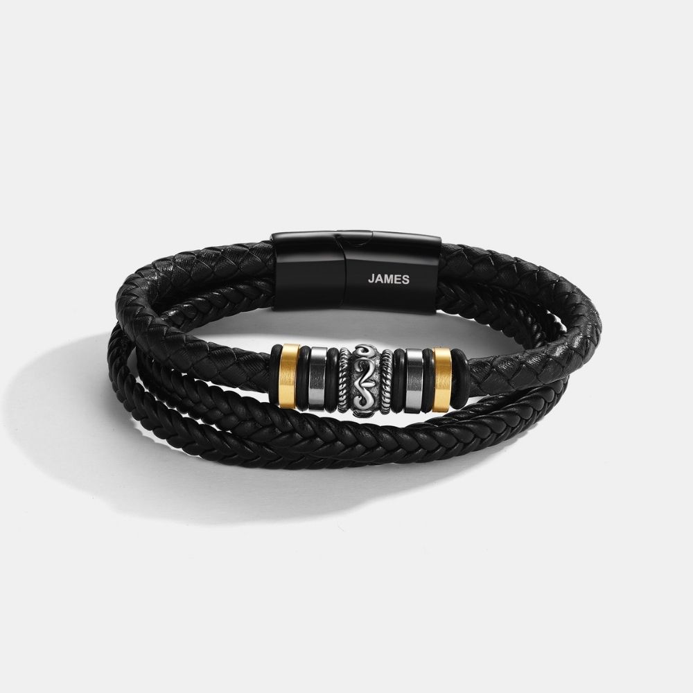 To My Dear Son - 'Love You Forever' Personalised Name Bracelet