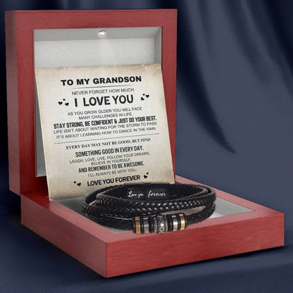 To My Grandson 'Love You Forever' Bracelet