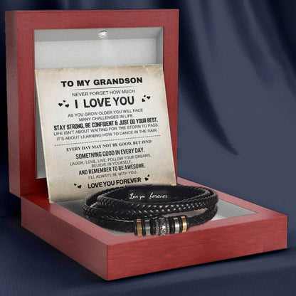 To My Grandson 'Love You Forever' Bracelet