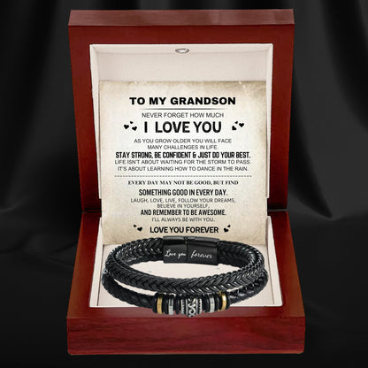 To My Grandson ‘Love You Forever’ Bracelet