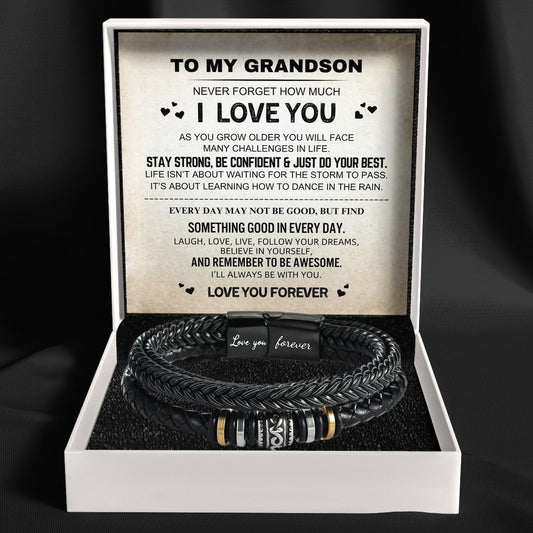 To My Grandson ‘Love You Forever’ Bracelet
