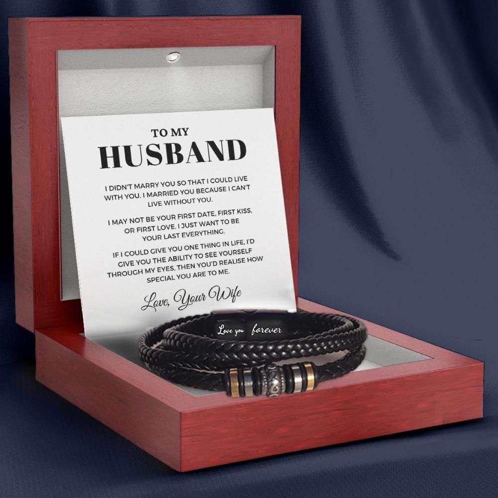 To My Husband 'Love You Forever' Bracelet
