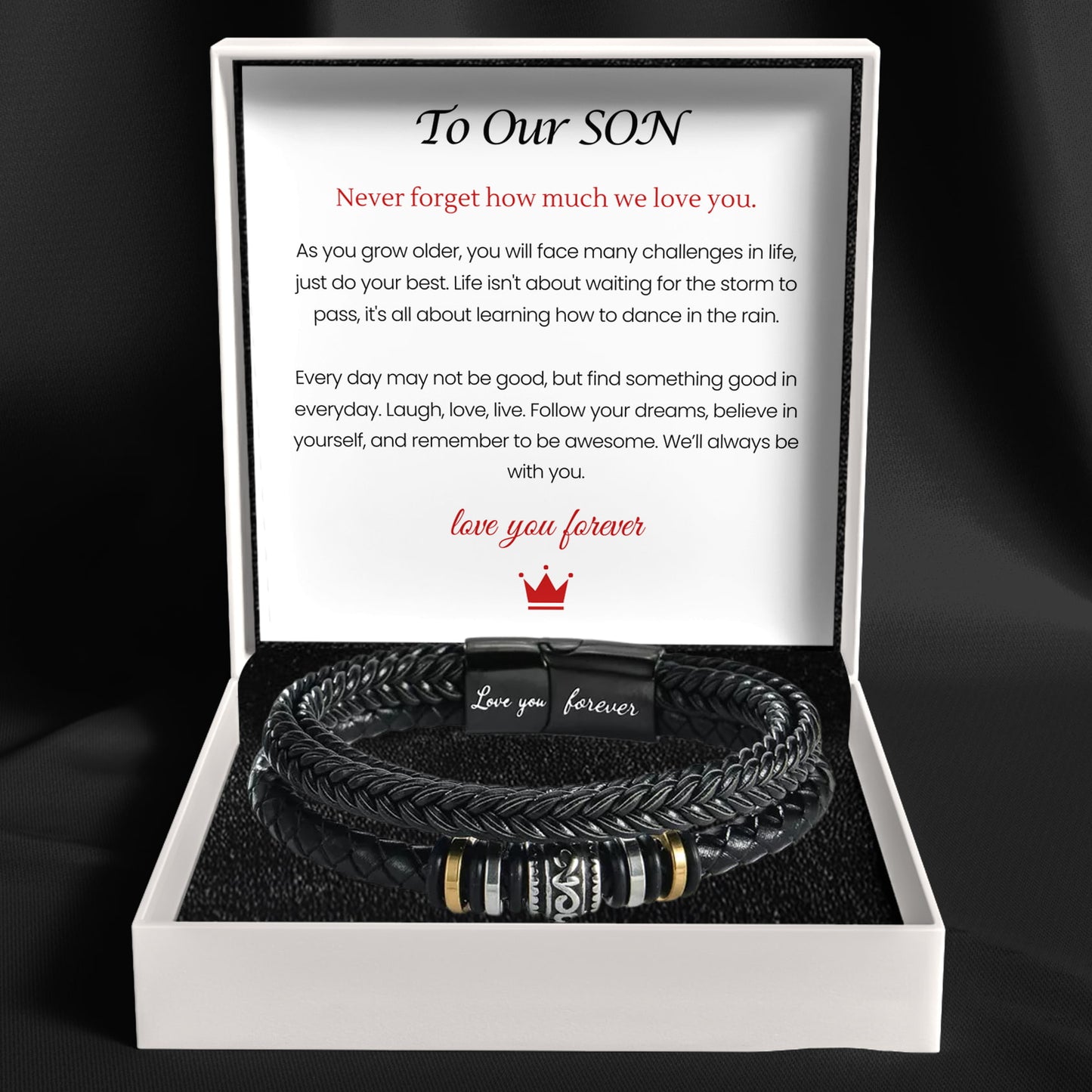 Mother And Son 'Love You Forever' Bracelet