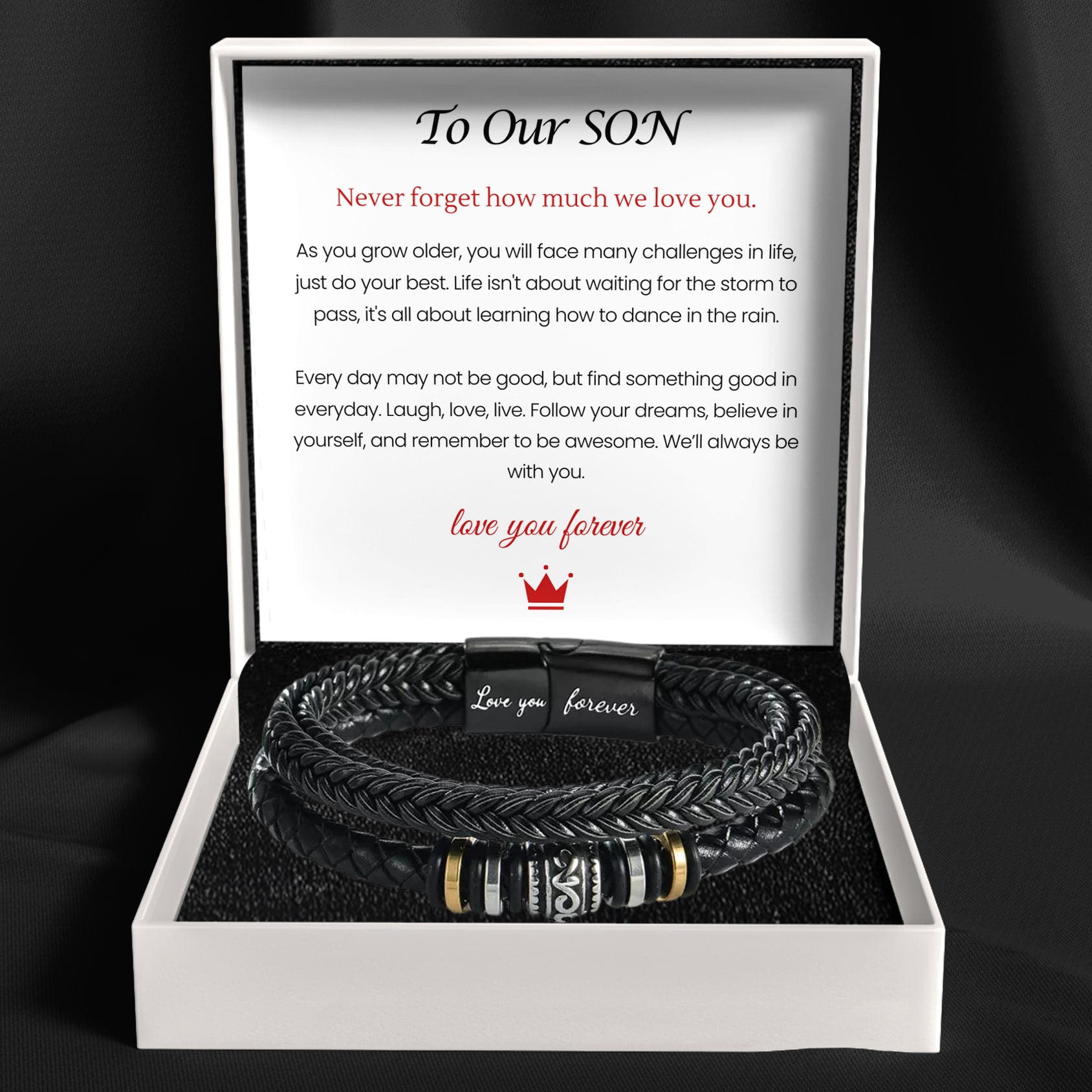 Mother And Son 'Love You Forever' Bracelet
