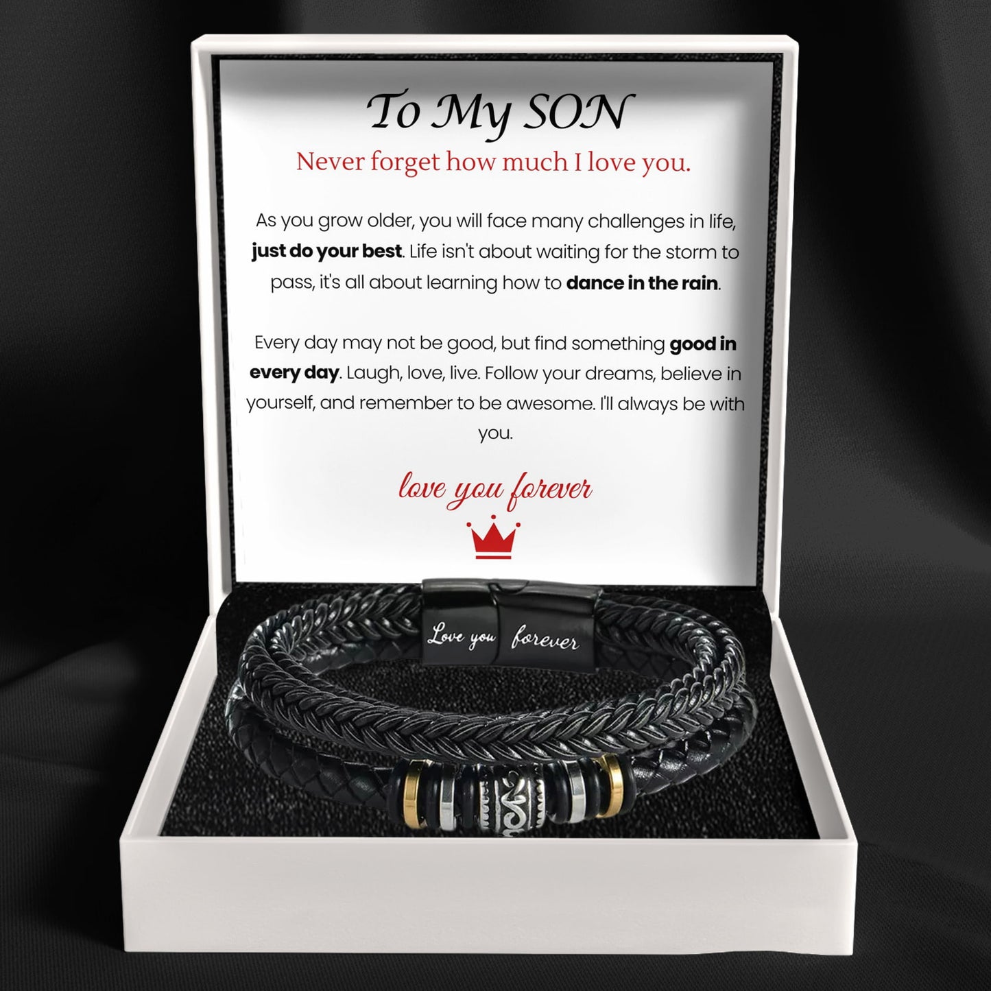 Mother And Son 'Love You Forever' Bracelet