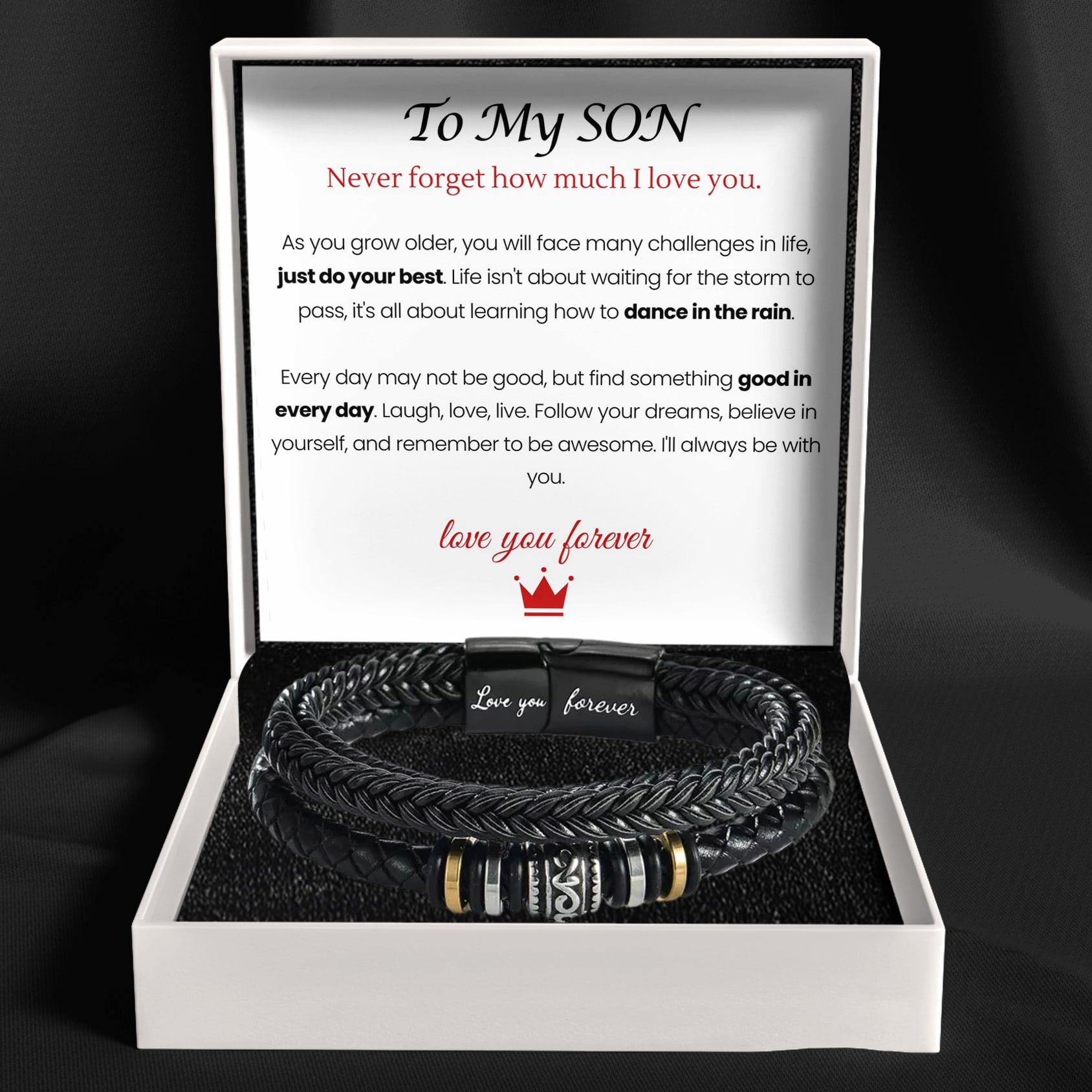 Mother And Son 'Love You Forever' Bracelet