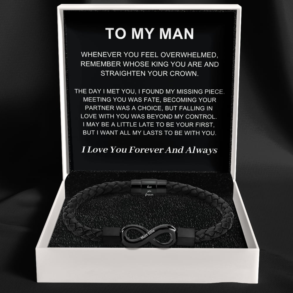 To My Man - Infinity Personalised Bracelet
