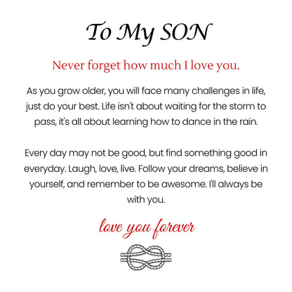To My Son - Infinite Love Personalised Name Bracelet
