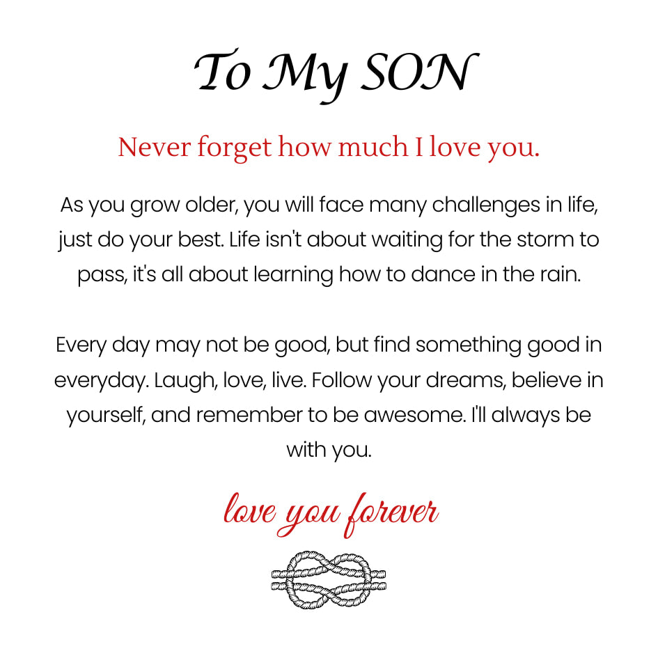 To My Son - Forever Together Name Bracelet