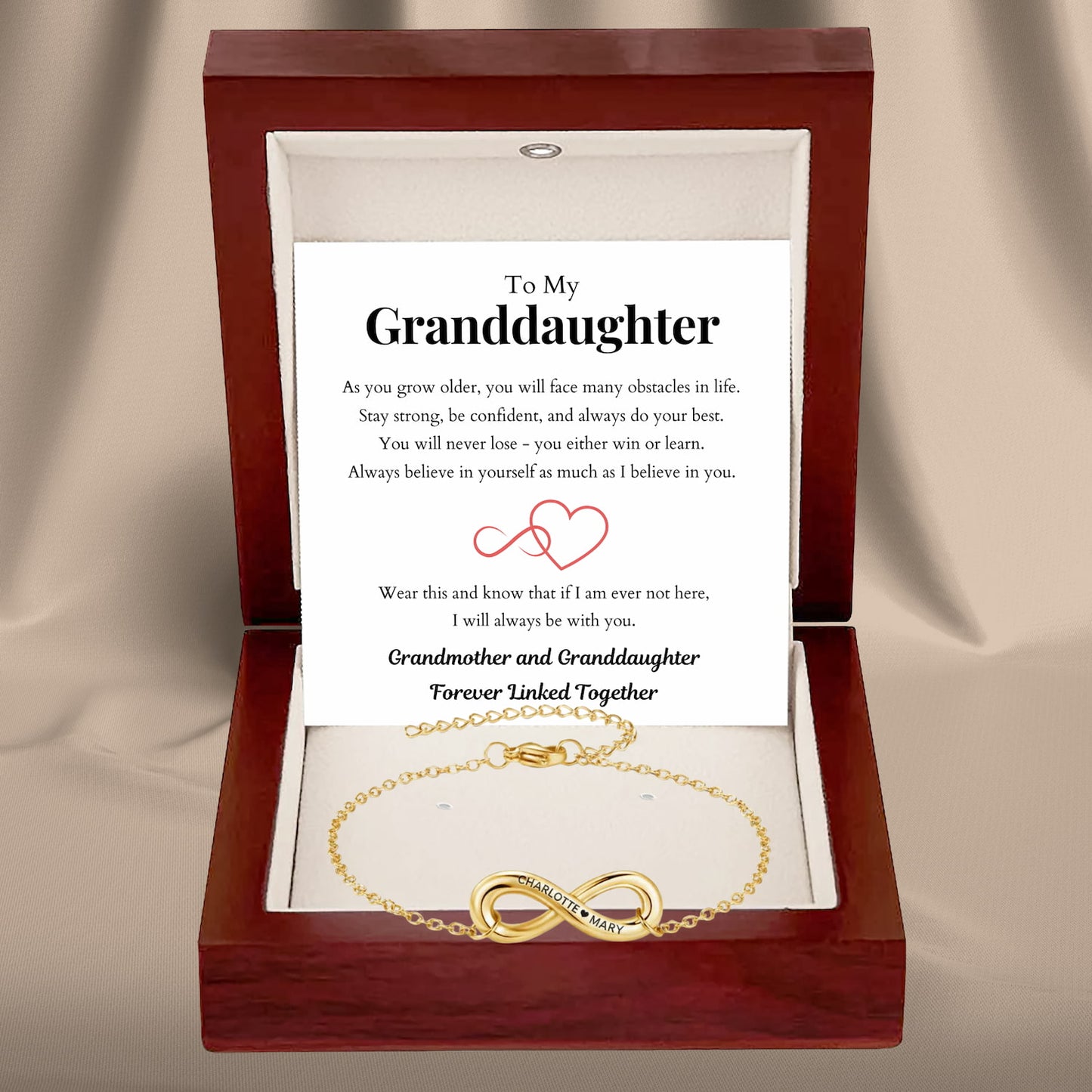 Infinity Name Bracelet for Granddaughter