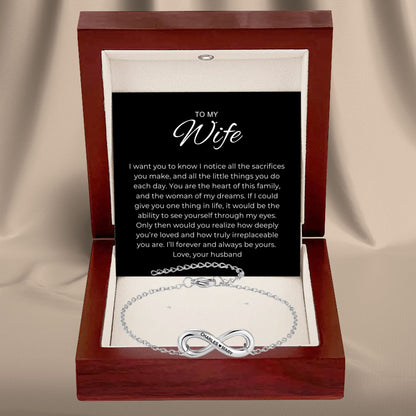 Infinity Name Bracelet for Wife