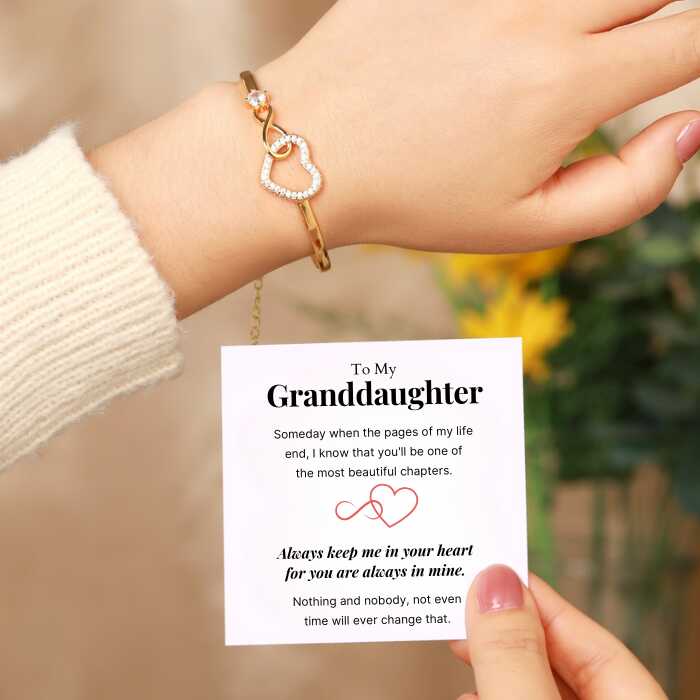 To My Granddaughter - Infinity Heart Bracelet