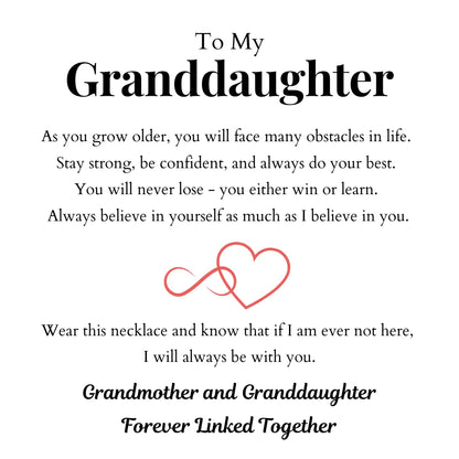 To My Granddaughter – Interlocking Hearts Name Necklace