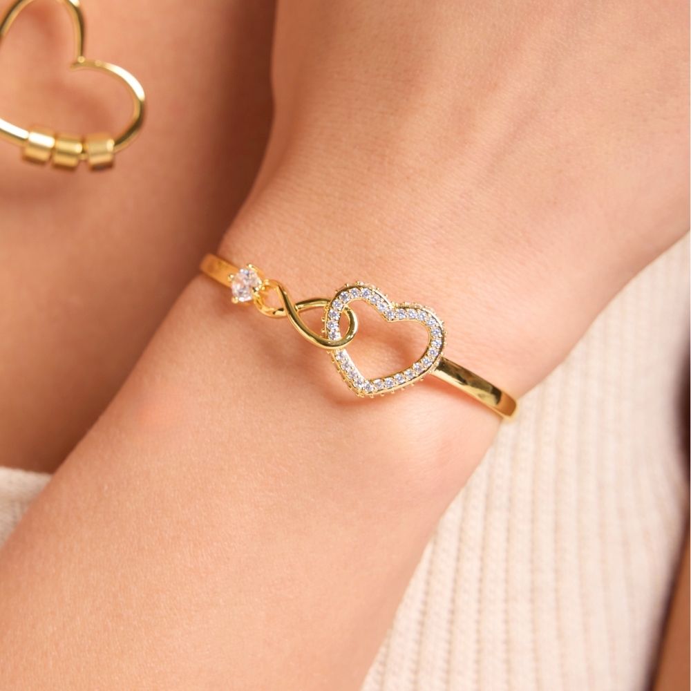 To My Daughter - Infinity Heart Name Bracelet